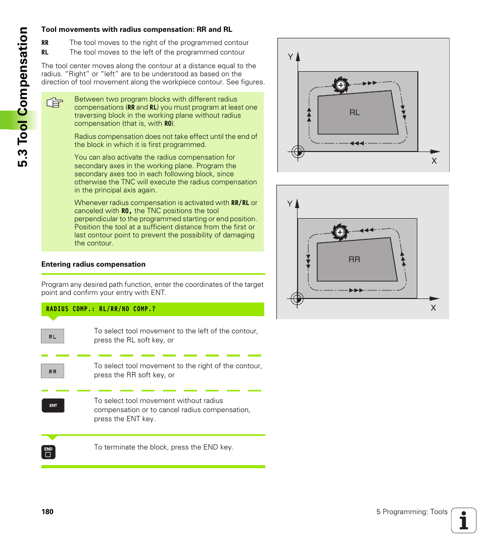 3 t ool compensation | HEIDENHAIN iTNC 530 (340 49x-02) User Manual | Page 180 / 689