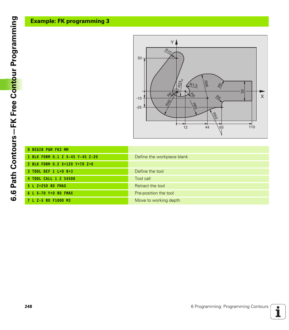 Example: fk programming 3 | HEIDENHAIN iTNC 530 (340 49x-02) User Manual | Page 248 / 689