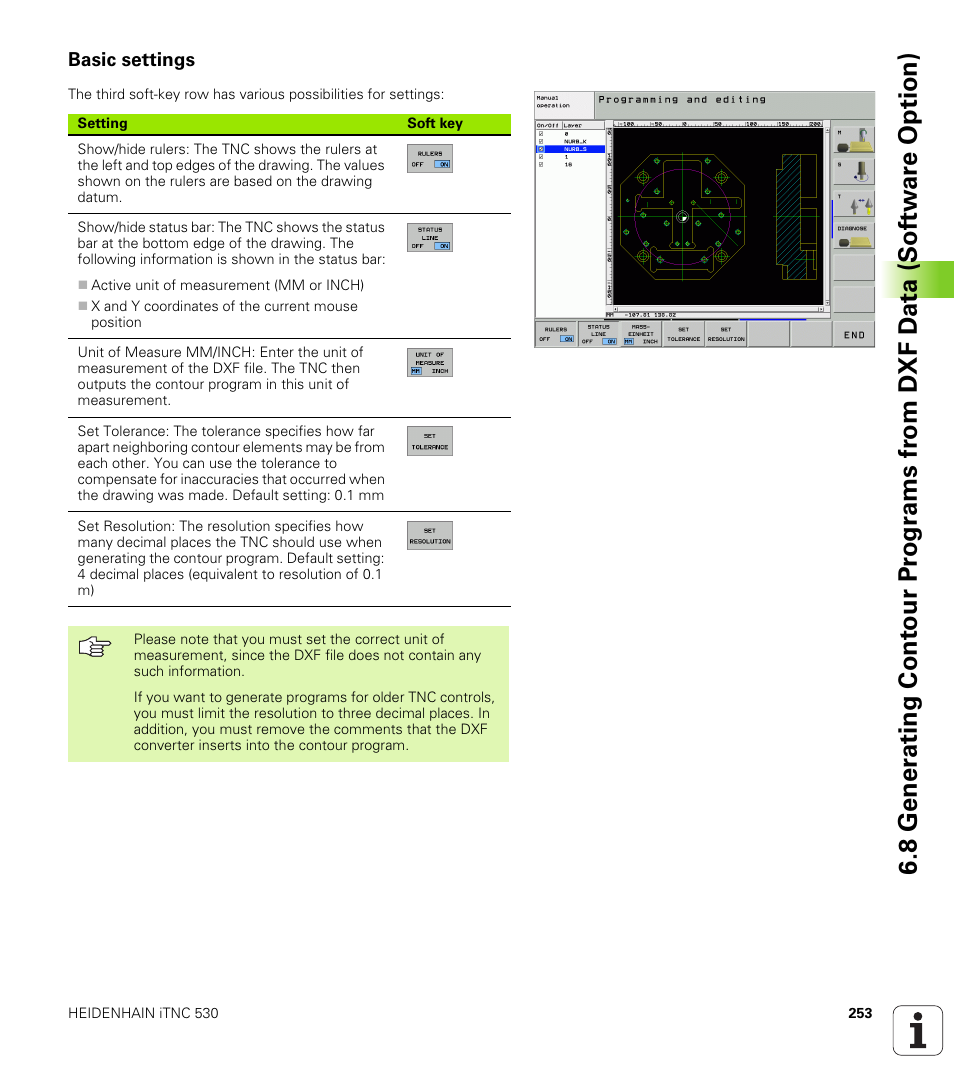 Basic settings | HEIDENHAIN iTNC 530 (340 49x-02) User Manual | Page 253 / 689