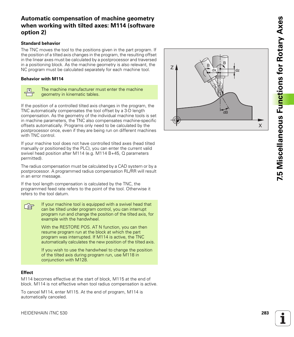 HEIDENHAIN iTNC 530 (340 49x-02) User Manual | Page 283 / 689