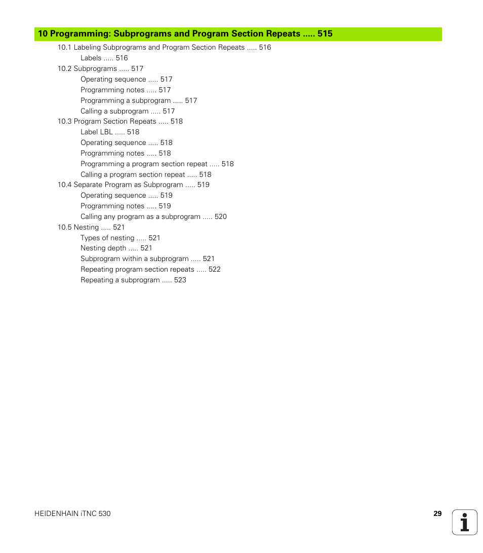 HEIDENHAIN iTNC 530 (340 49x-02) User Manual | Page 29 / 689