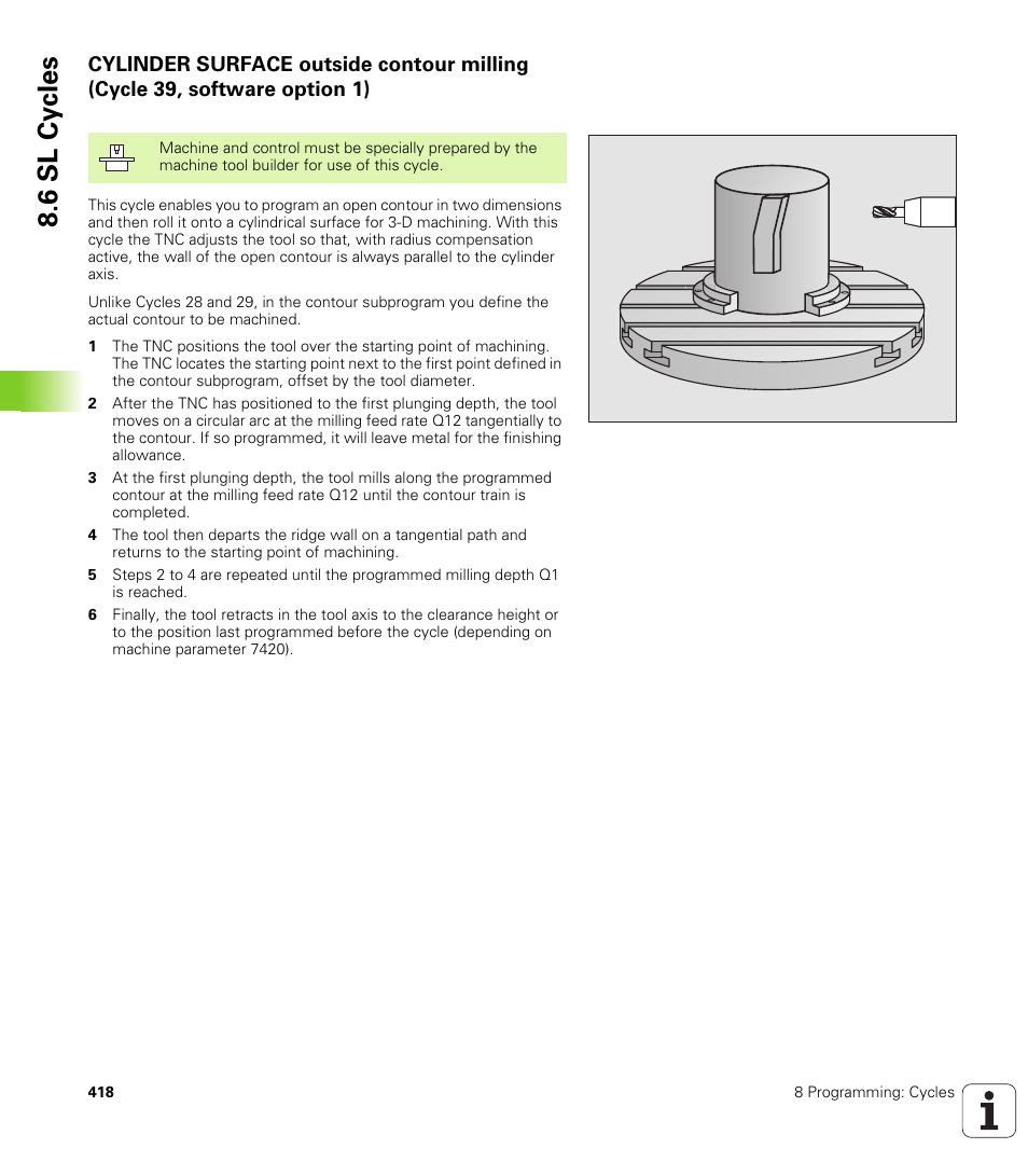 6 sl cy cles | HEIDENHAIN iTNC 530 (340 49x-02) User Manual | Page 418 / 689