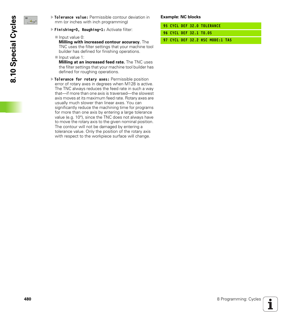 1 0 special cy cles | HEIDENHAIN iTNC 530 (340 49x-02) User Manual | Page 480 / 689