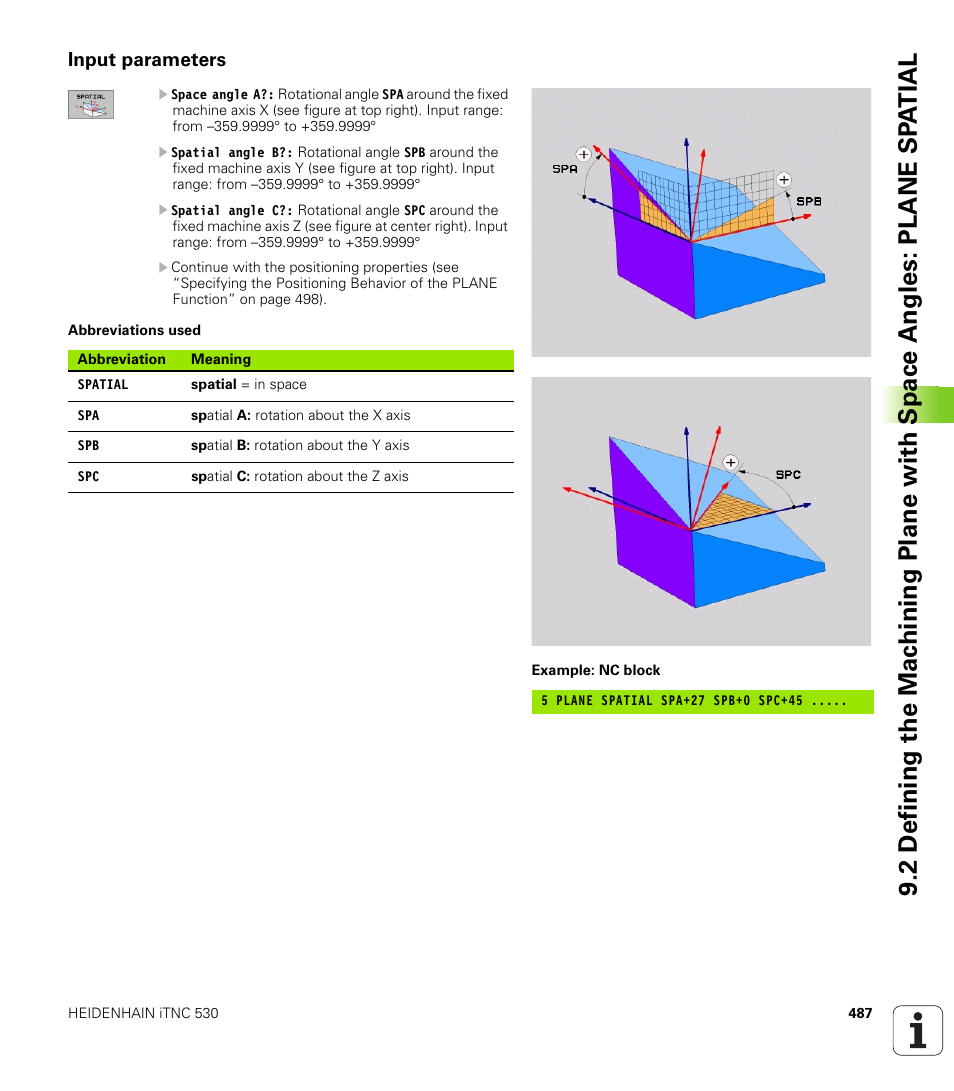 Input parameters | HEIDENHAIN iTNC 530 (340 49x-02) User Manual | Page 487 / 689