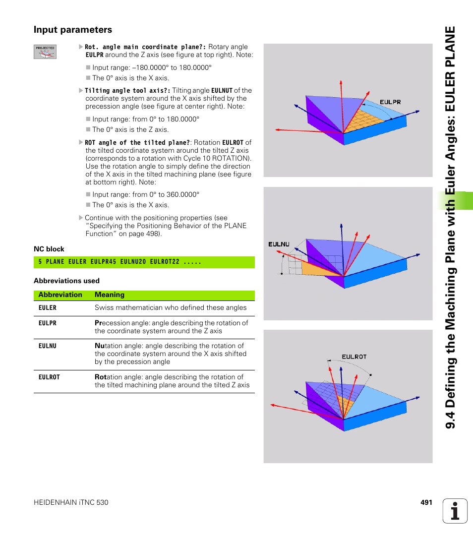 Input parameters | HEIDENHAIN iTNC 530 (340 49x-02) User Manual | Page 491 / 689