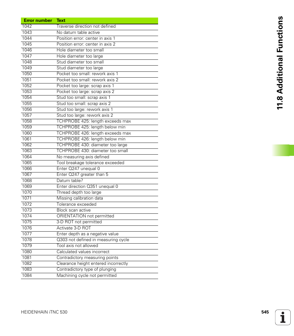 8 a d ditional f unctions | HEIDENHAIN iTNC 530 (340 49x-02) User Manual | Page 545 / 689