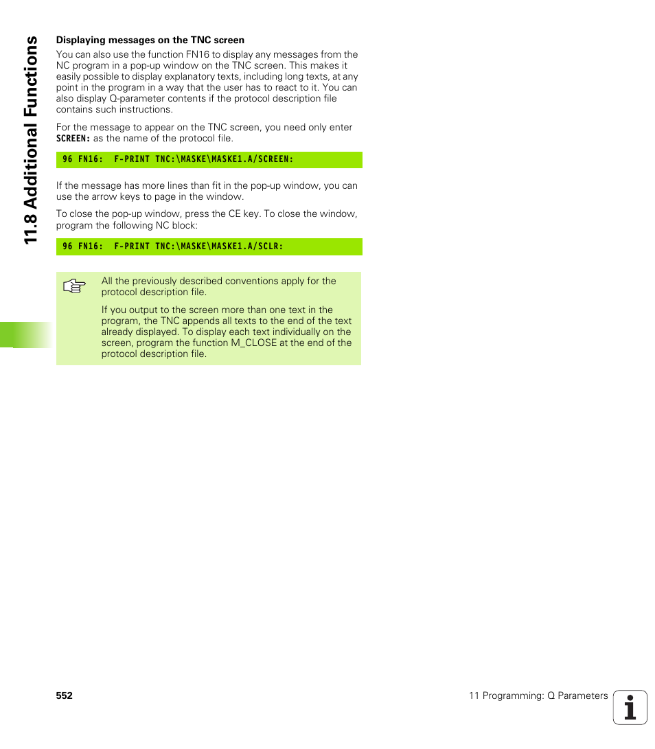 8 a d ditional f unctions | HEIDENHAIN iTNC 530 (340 49x-02) User Manual | Page 552 / 689