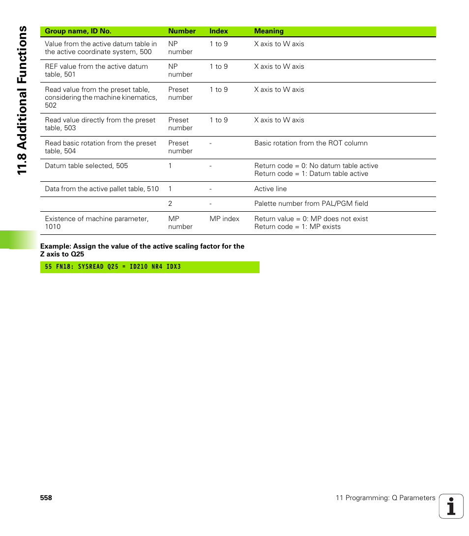 8 a d ditional f unctions | HEIDENHAIN iTNC 530 (340 49x-02) User Manual | Page 558 / 689