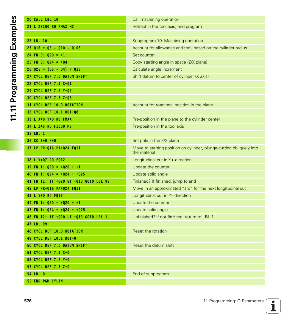 1 1 pr ogr amming examples | HEIDENHAIN iTNC 530 (340 49x-02) User Manual | Page 576 / 689