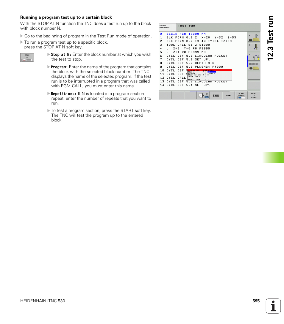 3 t e st r u n | HEIDENHAIN iTNC 530 (340 49x-02) User Manual | Page 595 / 689