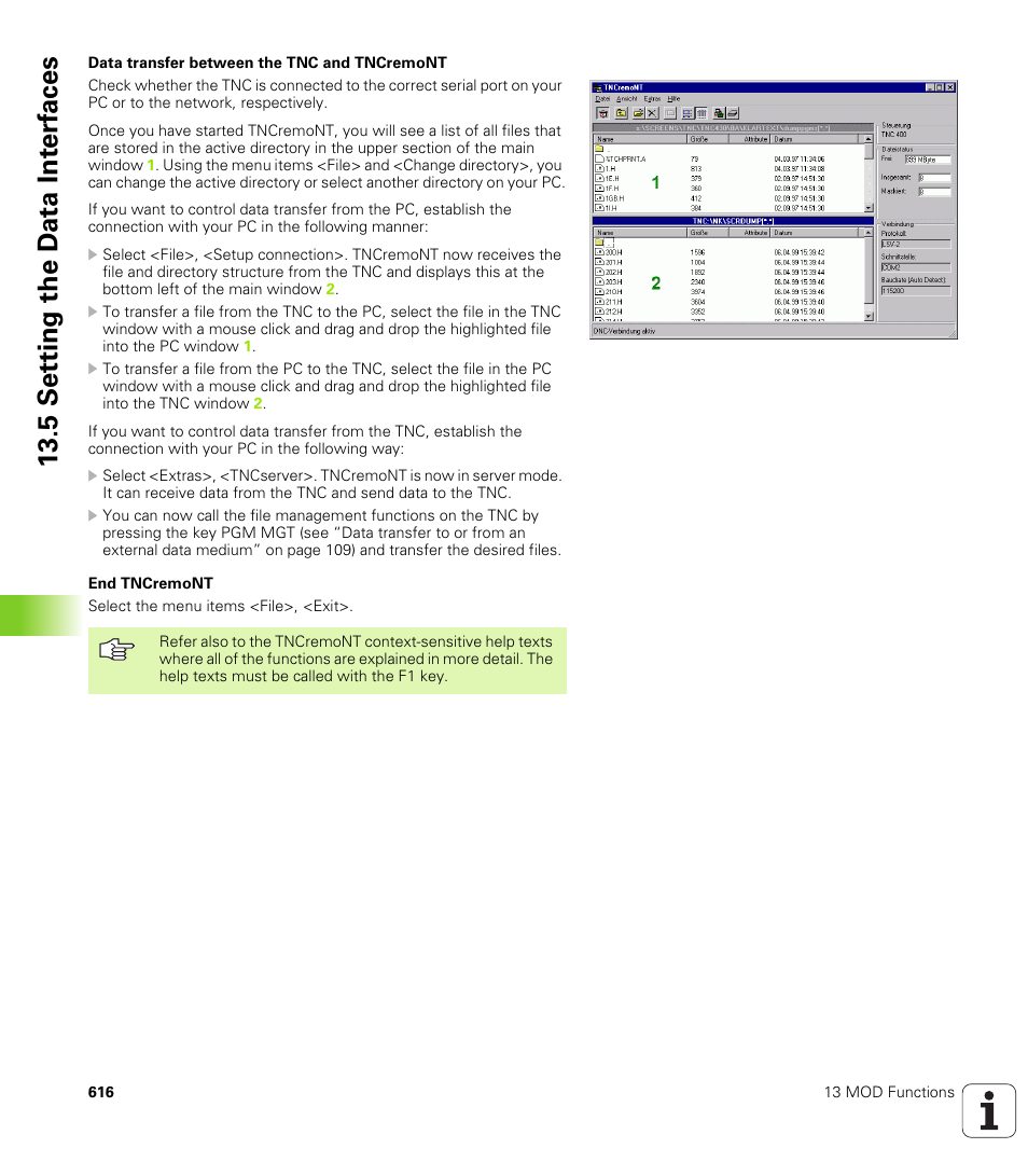 5 set ting the d a ta int e rf aces | HEIDENHAIN iTNC 530 (340 49x-02) User Manual | Page 616 / 689