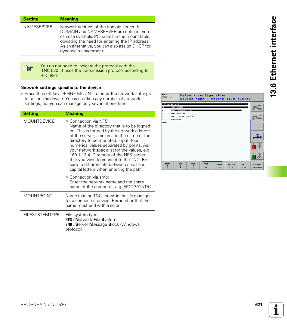 6 ether n et int e rf ace | HEIDENHAIN iTNC 530 (340 49x-02) User Manual | Page 621 / 689