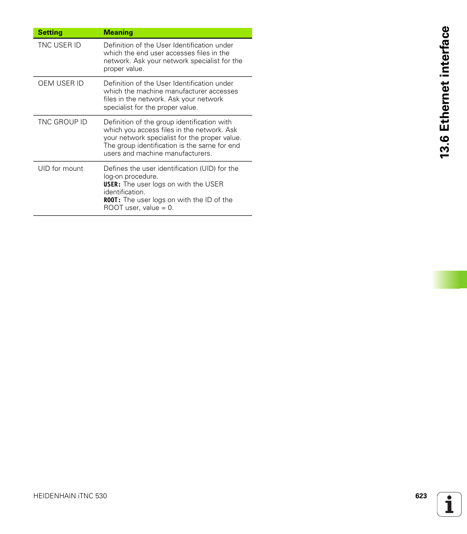 6 ether n et int e rf ace | HEIDENHAIN iTNC 530 (340 49x-02) User Manual | Page 623 / 689