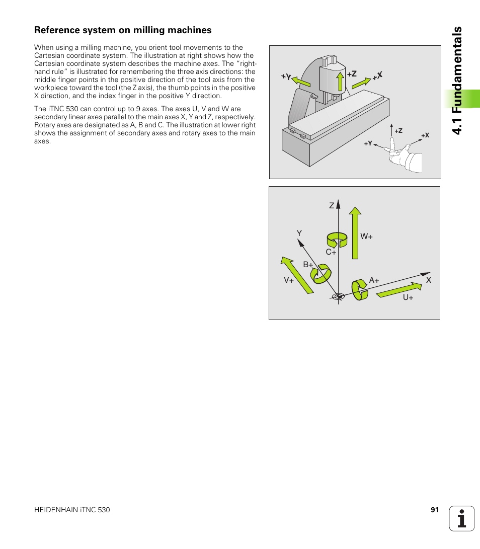 Reference system on milling machines, 1 f undamentals | HEIDENHAIN iTNC 530 (340 49x-02) User Manual | Page 91 / 689