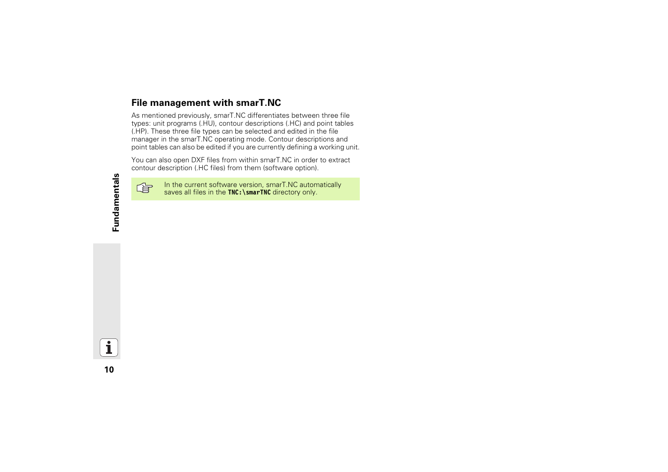 File management with smart.nc | HEIDENHAIN iTNC 530 (340 49x-02) Pilot User Manual | Page 10 / 151