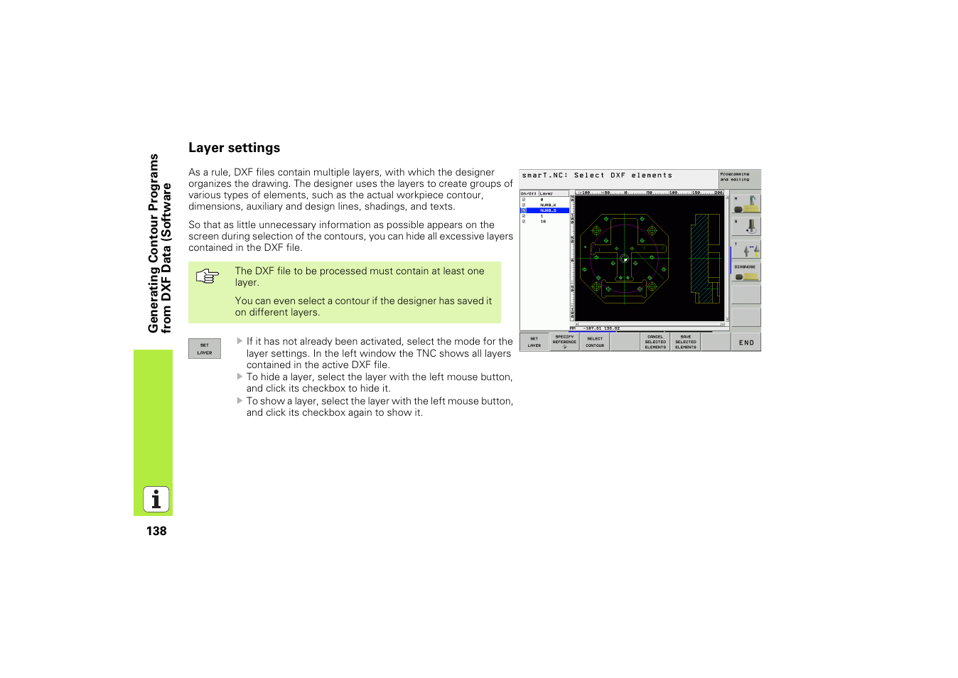 Layer settings | HEIDENHAIN iTNC 530 (340 49x-02) Pilot User Manual | Page 138 / 151