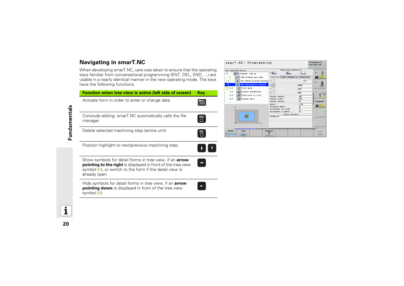 Navigating in smart.nc | HEIDENHAIN iTNC 530 (340 49x-02) Pilot User Manual | Page 20 / 151
