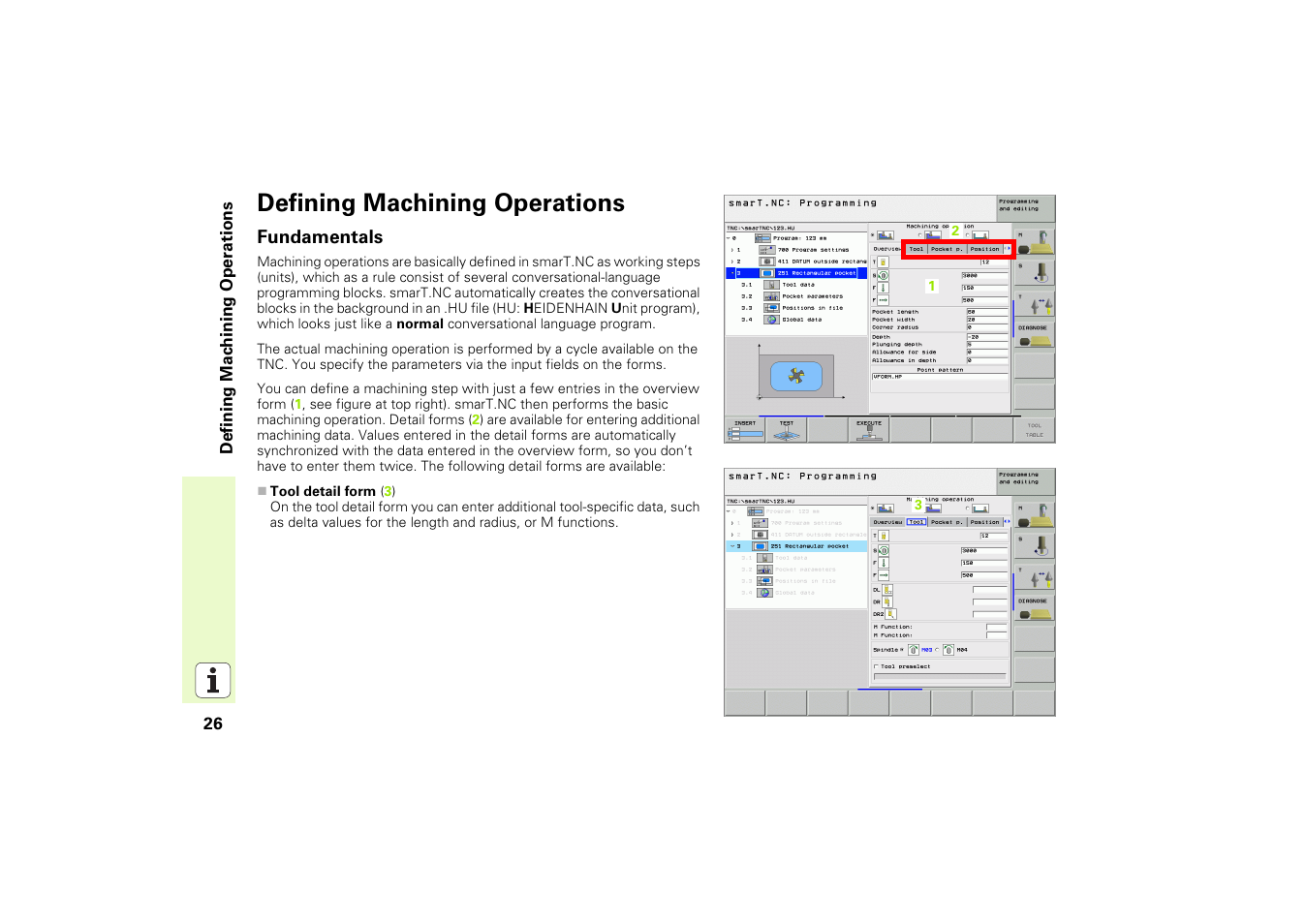 Defining machining operations, Fundamentals | HEIDENHAIN iTNC 530 (340 49x-02) Pilot User Manual | Page 26 / 151