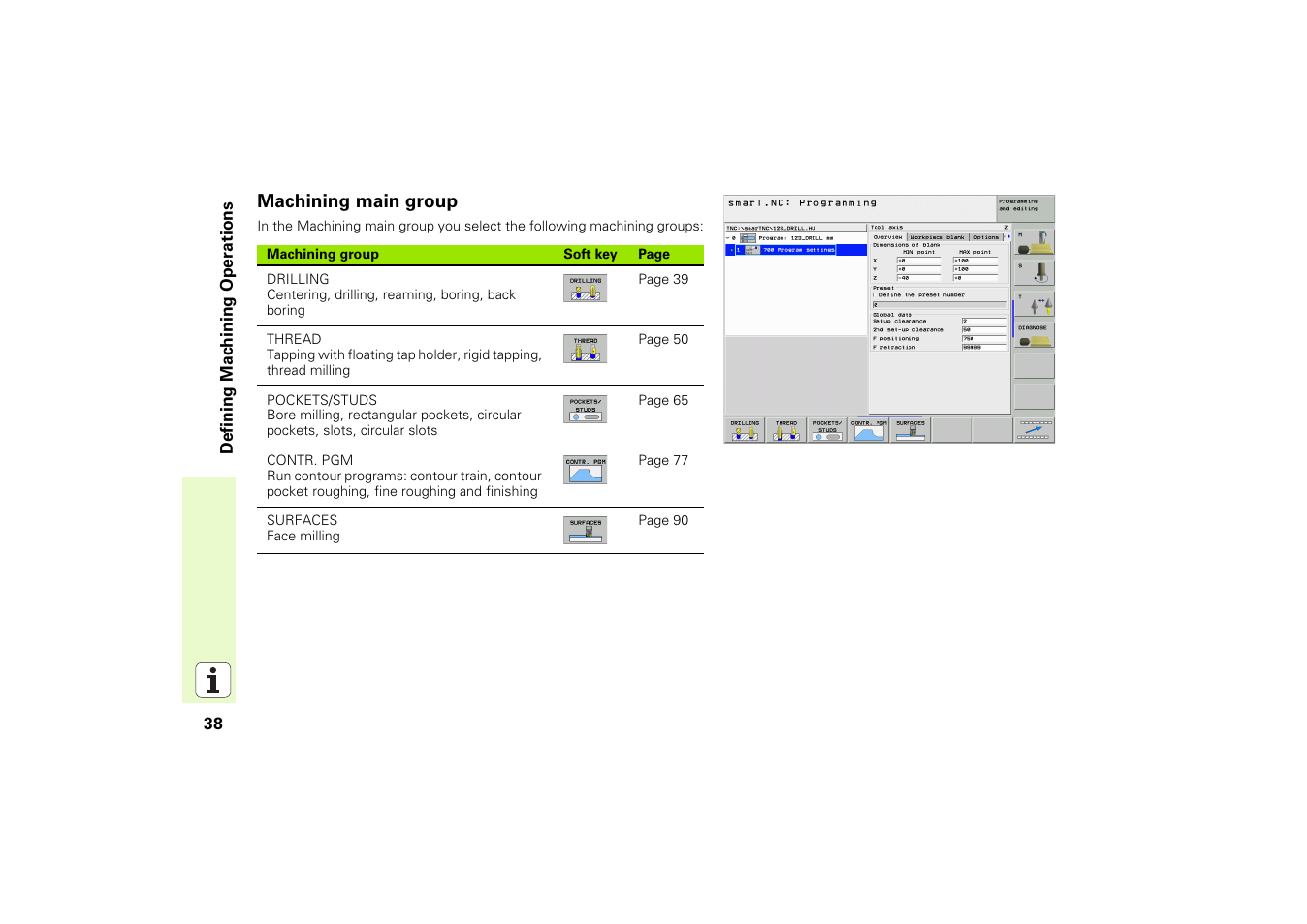 Machining main group | HEIDENHAIN iTNC 530 (340 49x-02) Pilot User Manual | Page 38 / 151