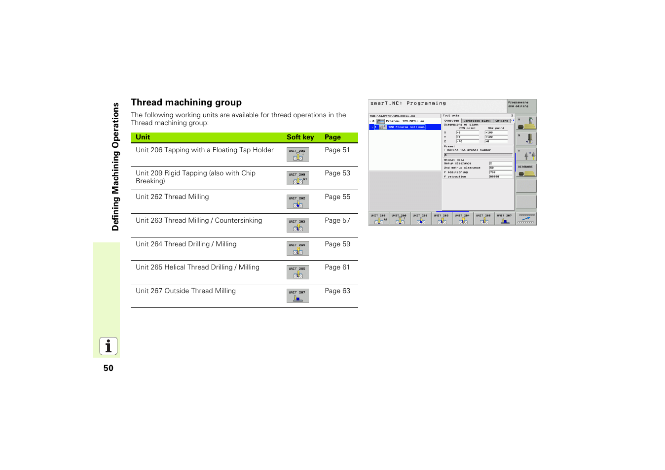 Thread machining group | HEIDENHAIN iTNC 530 (340 49x-02) Pilot User Manual | Page 50 / 151