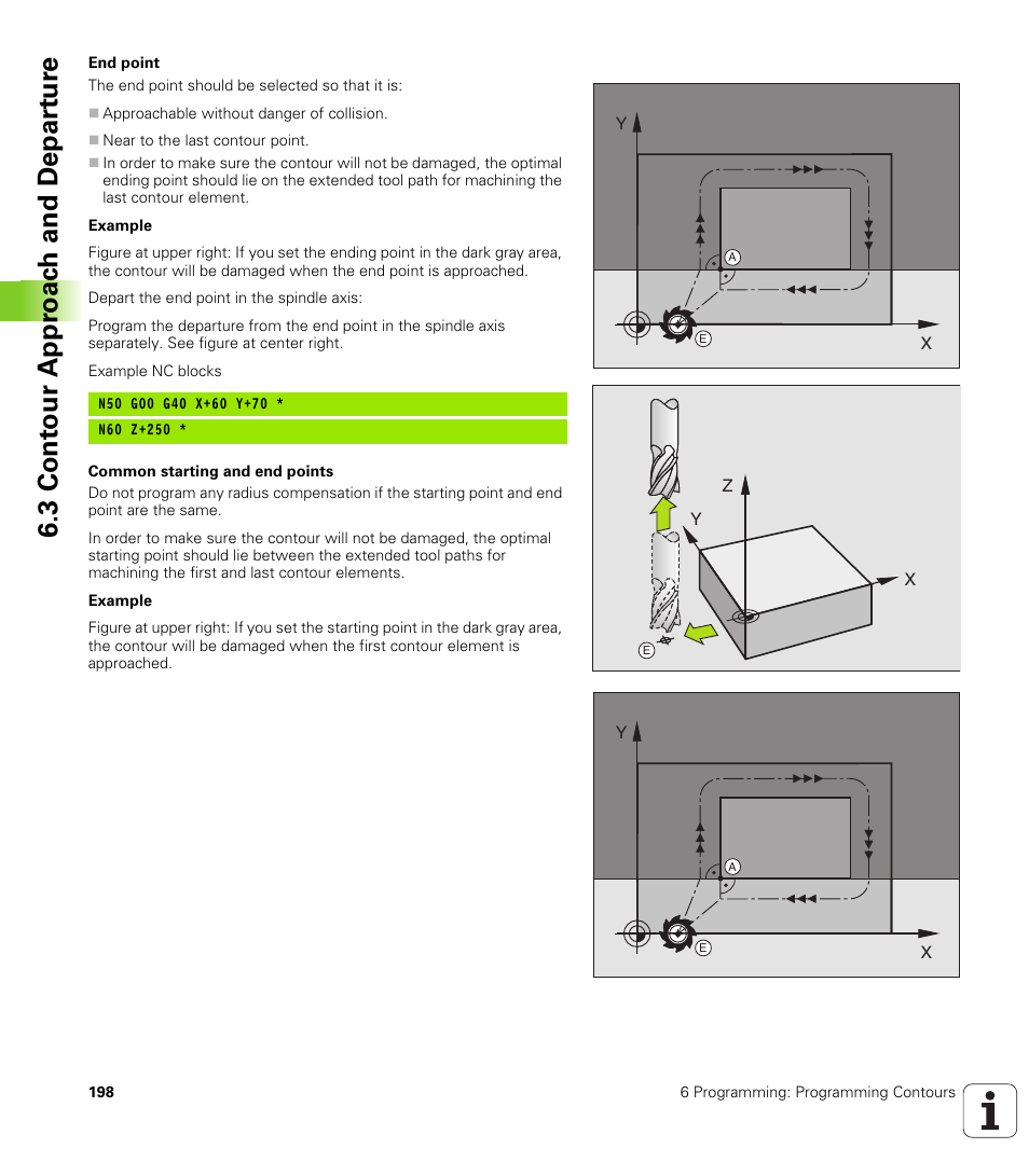 3 cont our appr oac h and depar tur e | HEIDENHAIN iTNC 530 (340 49x-02) ISO programming User Manual | Page 198 / 623