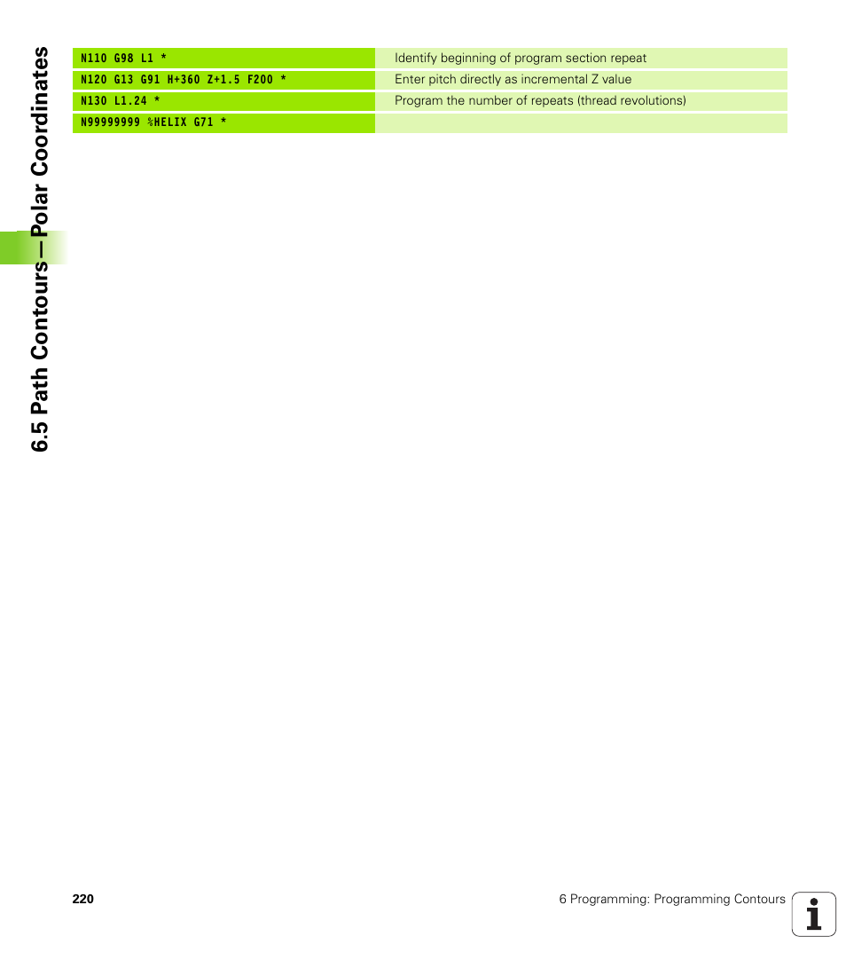 5 p a th cont ours—p olar coor dinat e s | HEIDENHAIN iTNC 530 (340 49x-02) ISO programming User Manual | Page 220 / 623