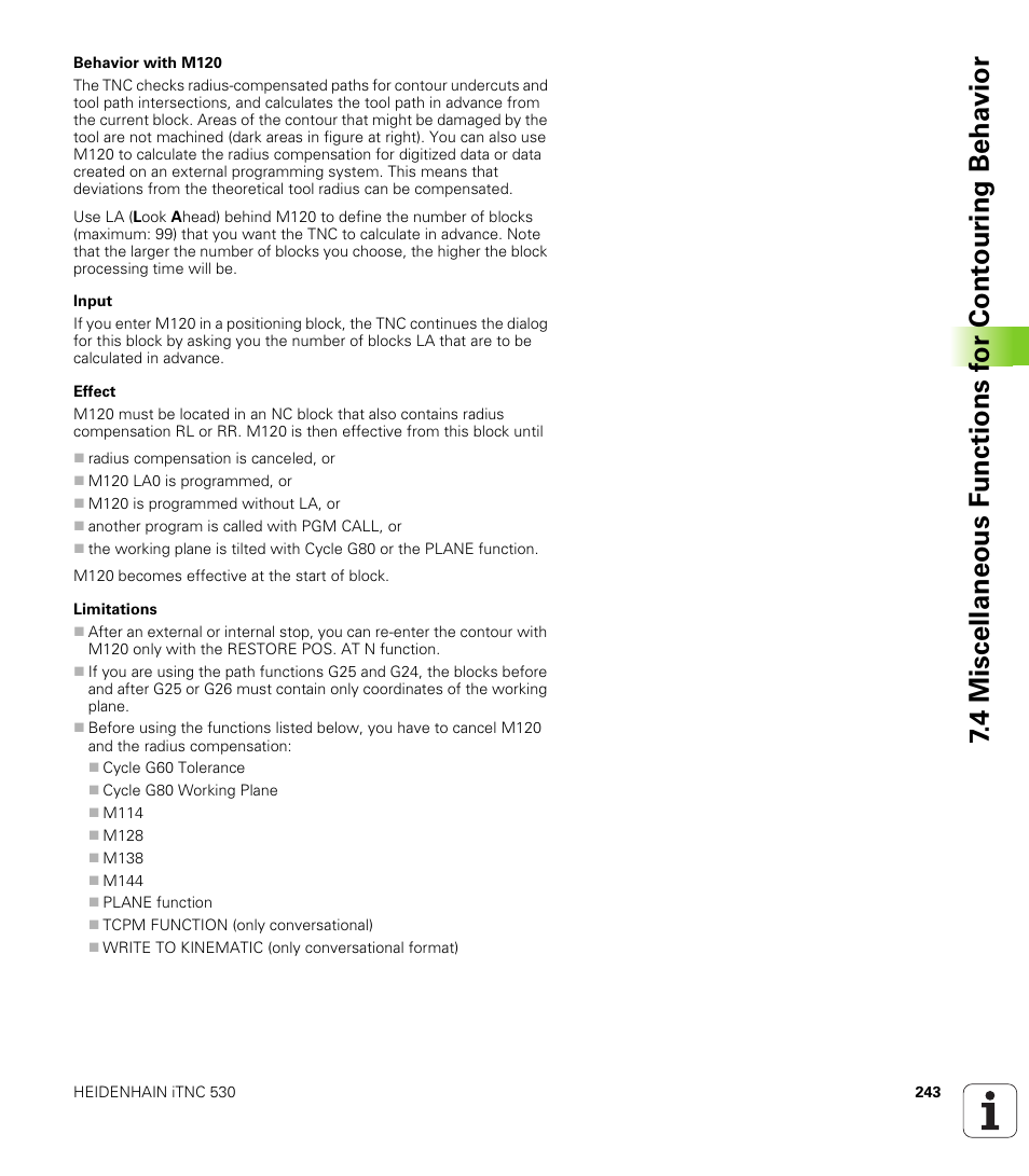 HEIDENHAIN iTNC 530 (340 49x-02) ISO programming User Manual | Page 243 / 623