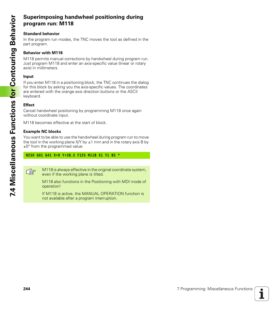 HEIDENHAIN iTNC 530 (340 49x-02) ISO programming User Manual | Page 244 / 623