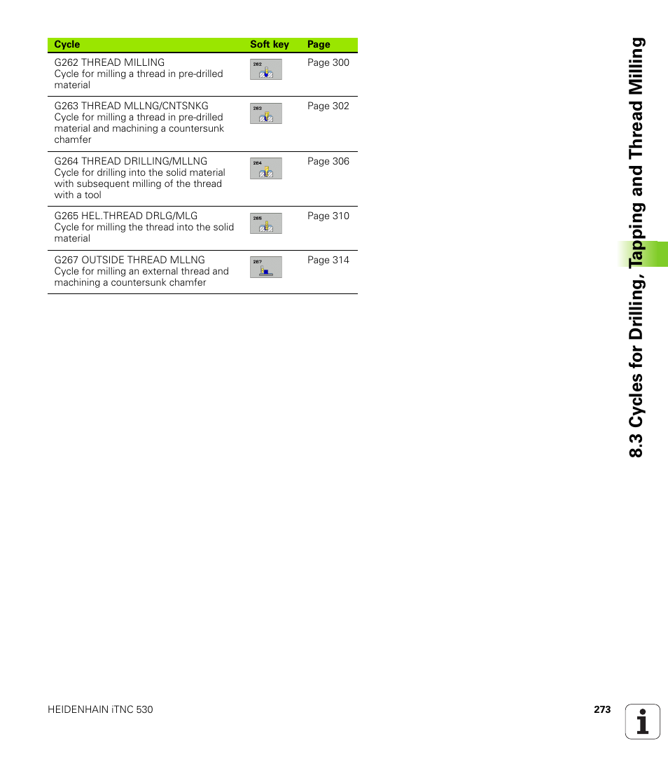 HEIDENHAIN iTNC 530 (340 49x-02) ISO programming User Manual | Page 273 / 623