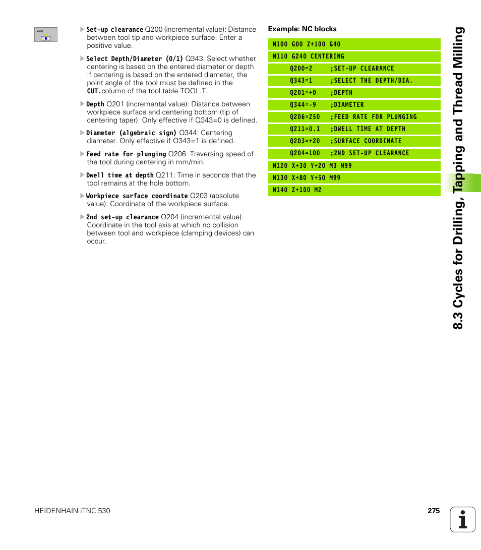HEIDENHAIN iTNC 530 (340 49x-02) ISO programming User Manual | Page 275 / 623