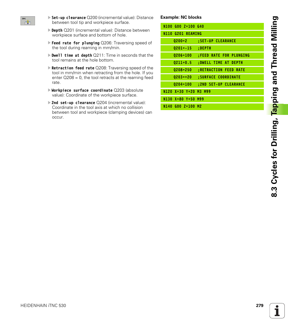 HEIDENHAIN iTNC 530 (340 49x-02) ISO programming User Manual | Page 279 / 623