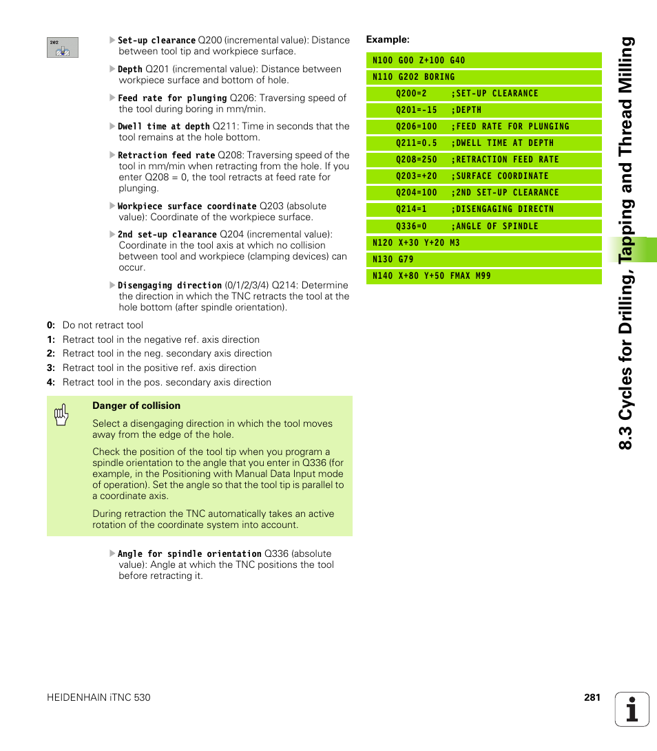 HEIDENHAIN iTNC 530 (340 49x-02) ISO programming User Manual | Page 281 / 623