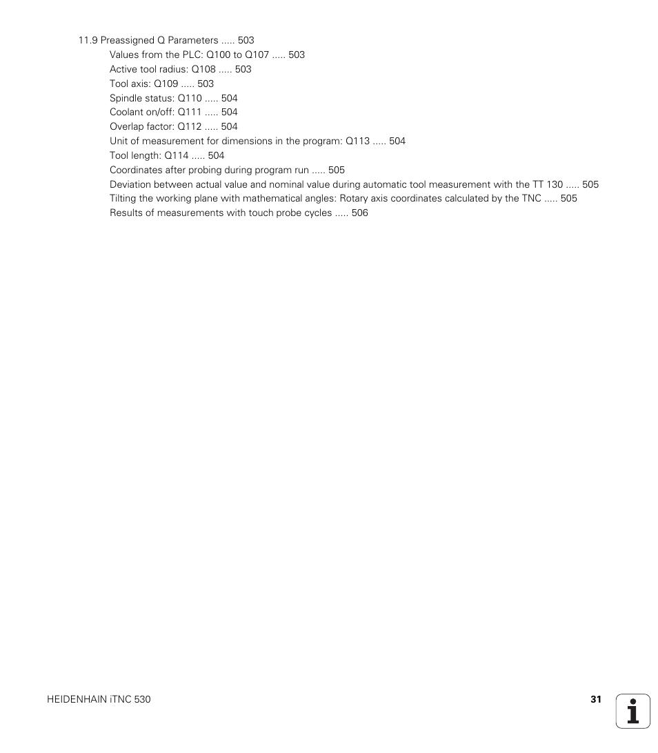 HEIDENHAIN iTNC 530 (340 49x-02) ISO programming User Manual | Page 31 / 623