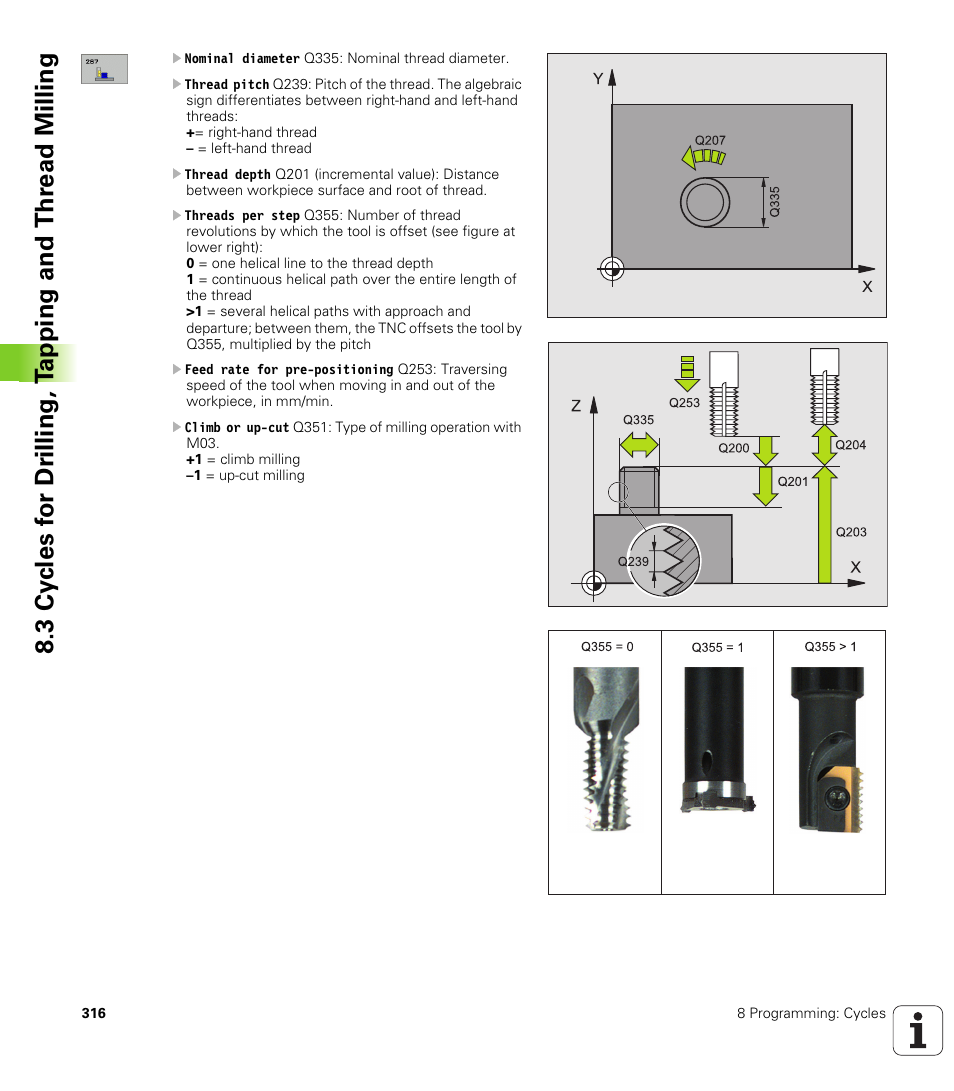 HEIDENHAIN iTNC 530 (340 49x-02) ISO programming User Manual | Page 316 / 623