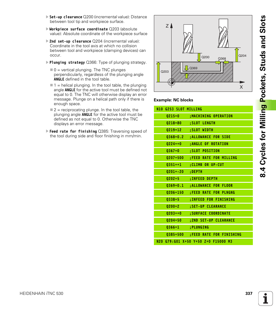 HEIDENHAIN iTNC 530 (340 49x-02) ISO programming User Manual | Page 337 / 623