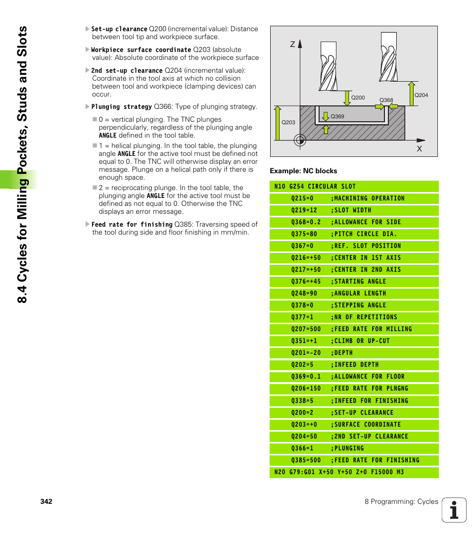 HEIDENHAIN iTNC 530 (340 49x-02) ISO programming User Manual | Page 342 / 623