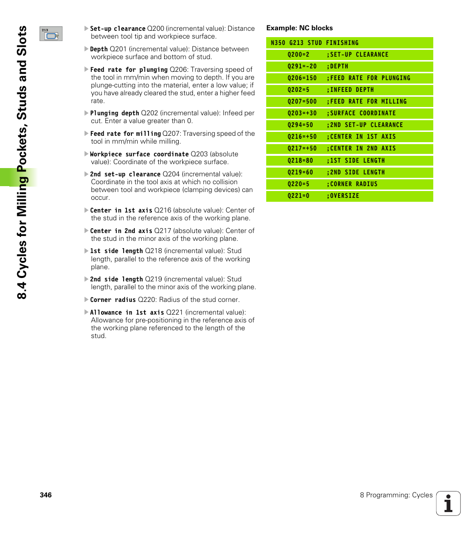 HEIDENHAIN iTNC 530 (340 49x-02) ISO programming User Manual | Page 346 / 623