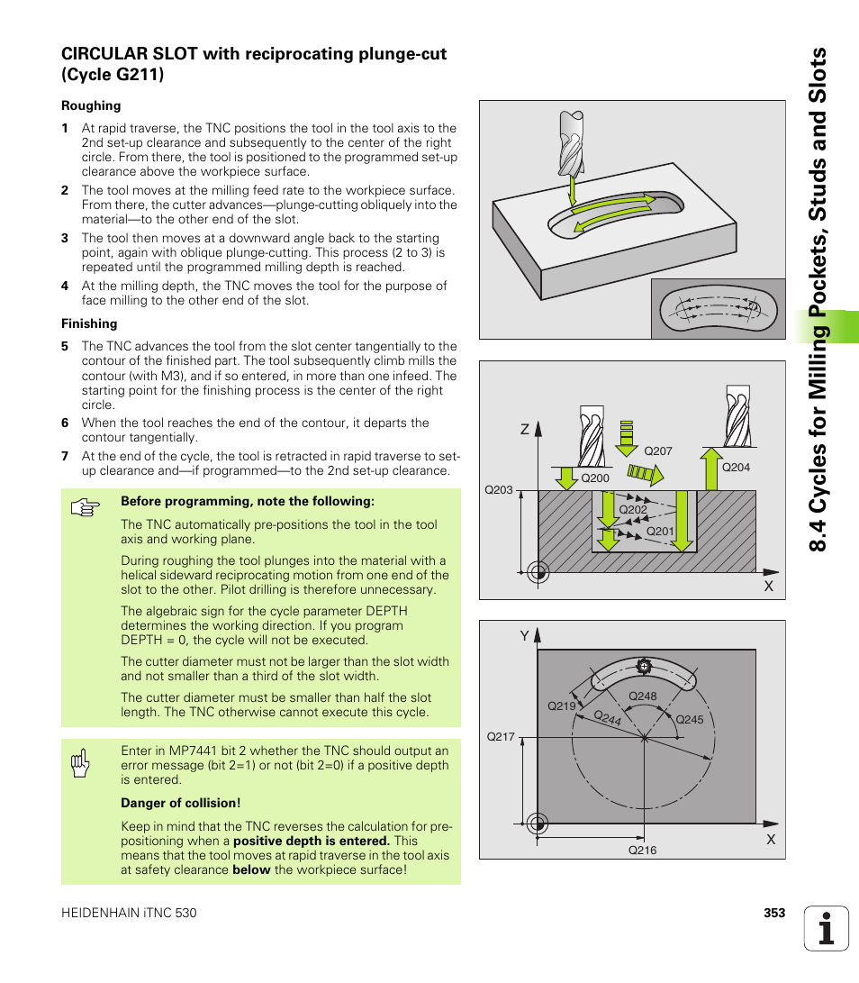 HEIDENHAIN iTNC 530 (340 49x-02) ISO programming User Manual | Page 353 / 623