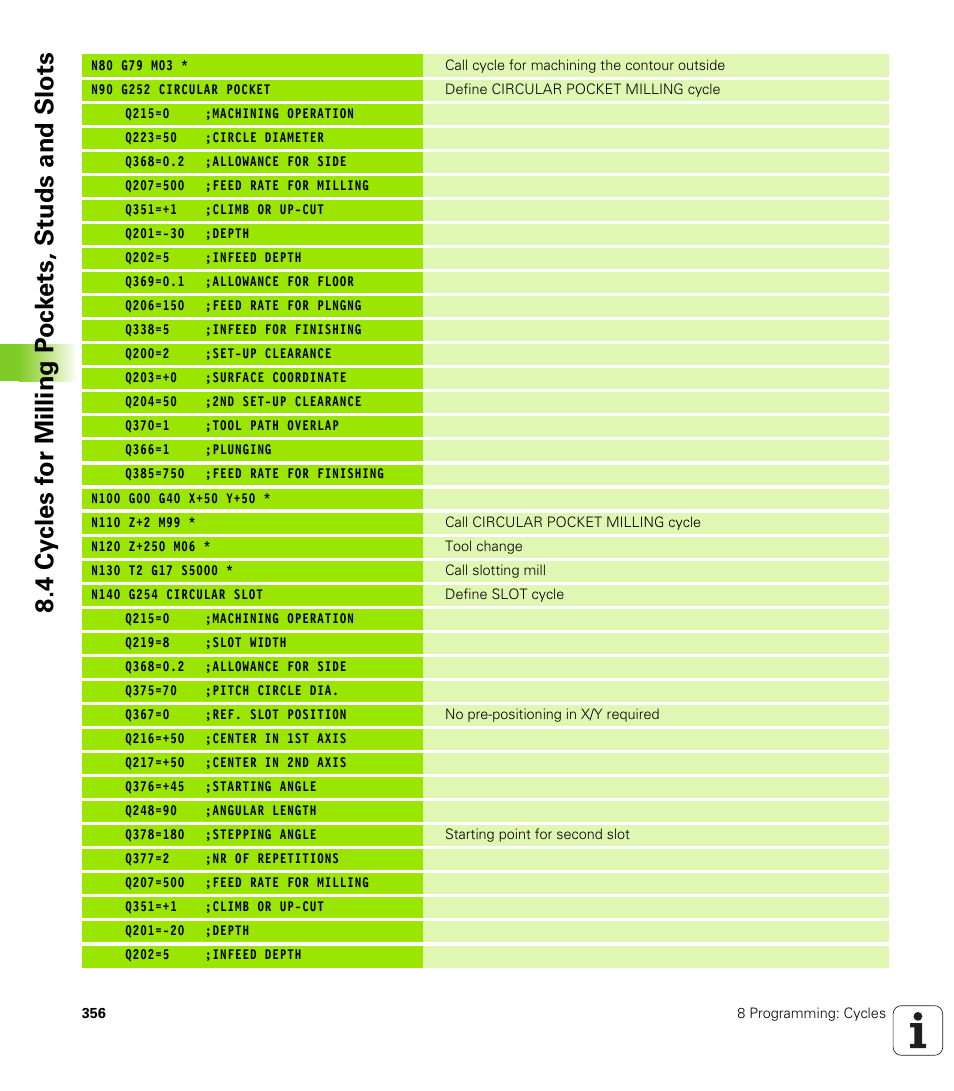 HEIDENHAIN iTNC 530 (340 49x-02) ISO programming User Manual | Page 356 / 623