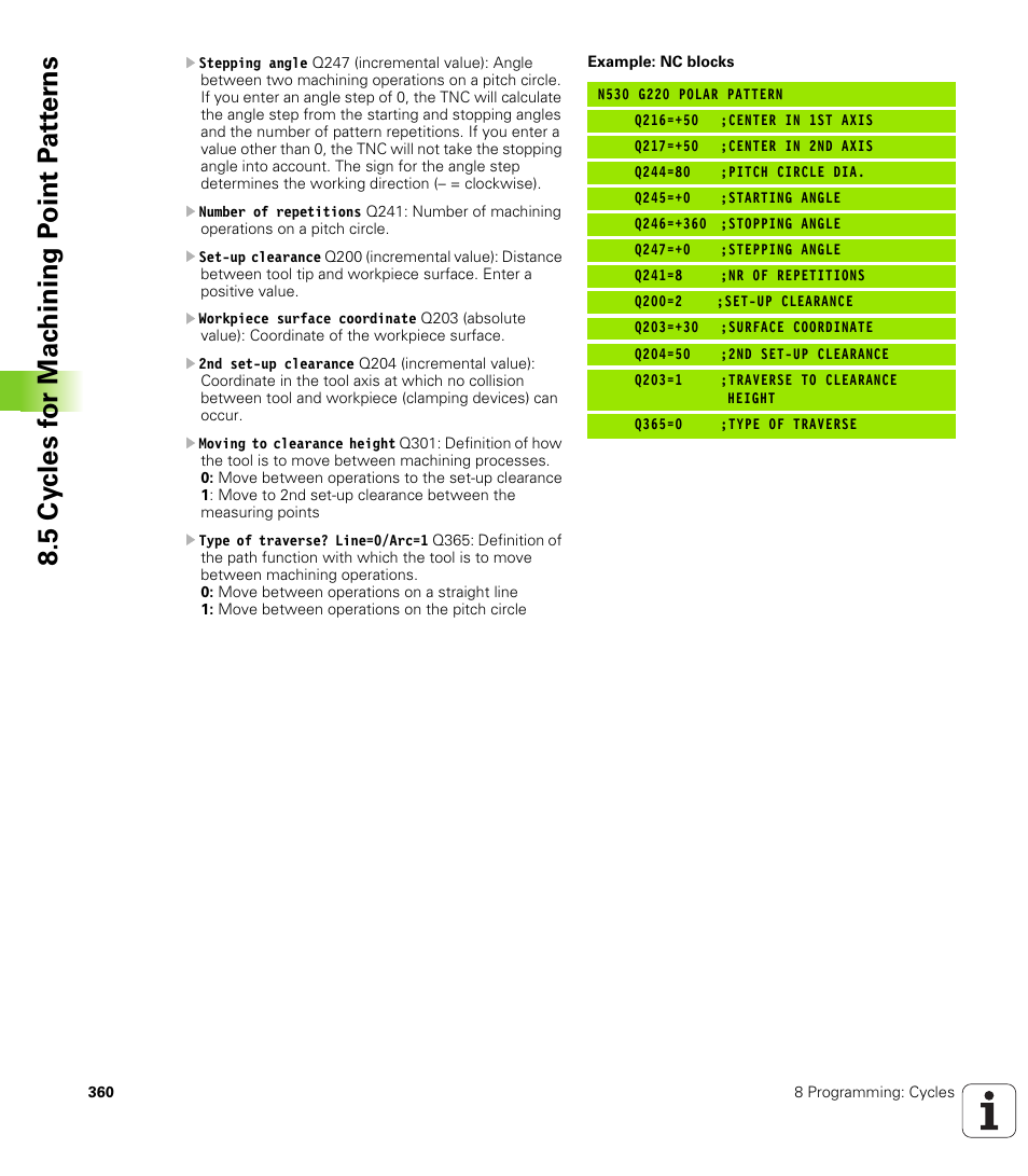 HEIDENHAIN iTNC 530 (340 49x-02) ISO programming User Manual | Page 360 / 623