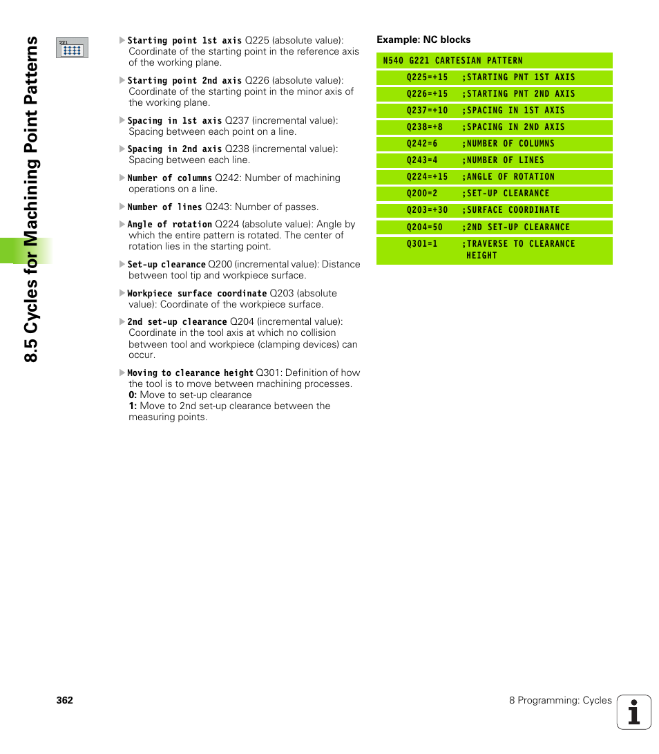 HEIDENHAIN iTNC 530 (340 49x-02) ISO programming User Manual | Page 362 / 623
