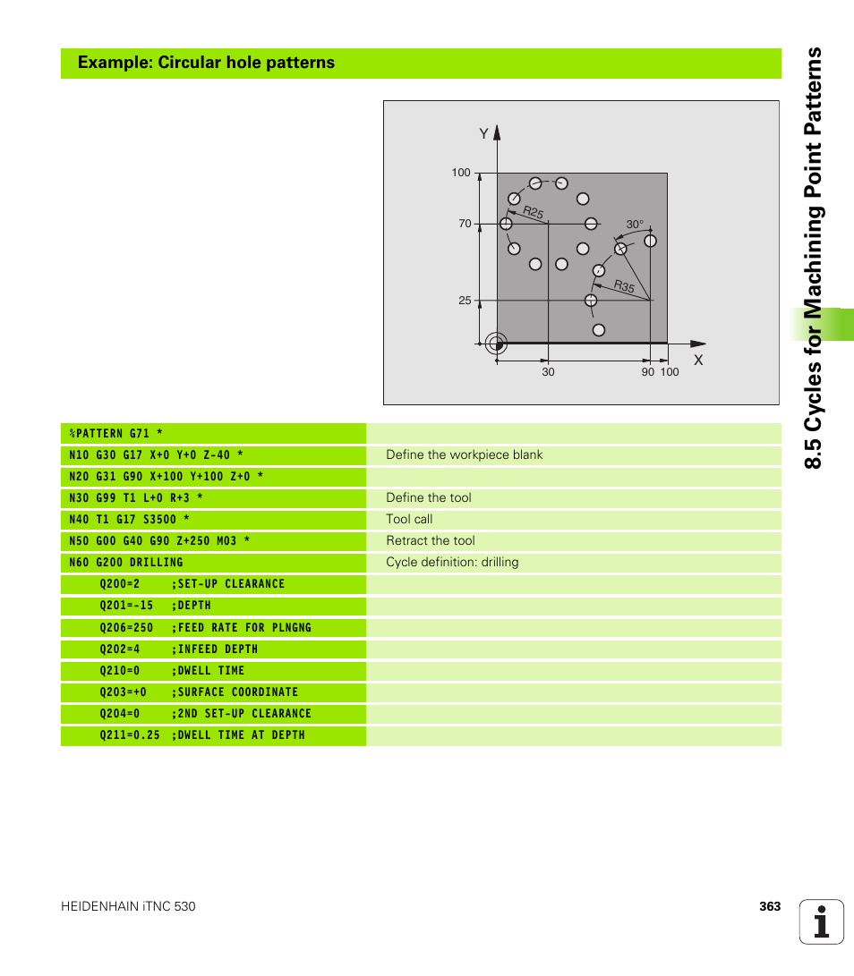 HEIDENHAIN iTNC 530 (340 49x-02) ISO programming User Manual | Page 363 / 623
