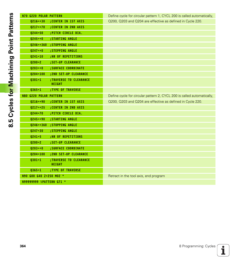 HEIDENHAIN iTNC 530 (340 49x-02) ISO programming User Manual | Page 364 / 623