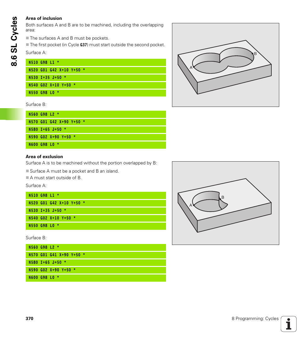 6 sl cy cles | HEIDENHAIN iTNC 530 (340 49x-02) ISO programming User Manual | Page 370 / 623