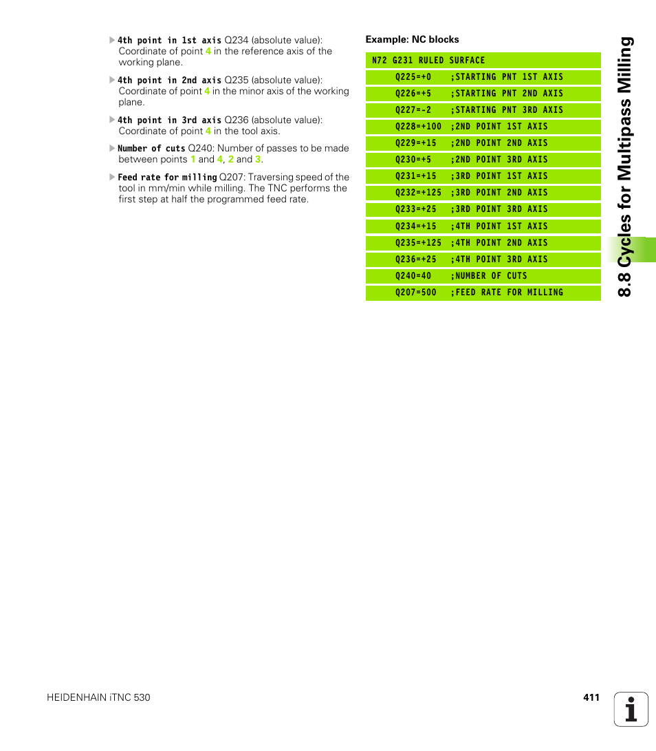 HEIDENHAIN iTNC 530 (340 49x-02) ISO programming User Manual | Page 411 / 623