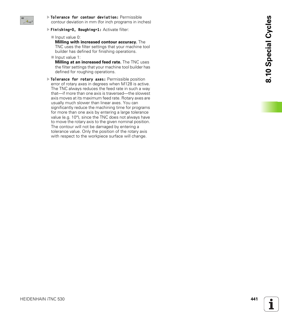 1 0 special cy cles | HEIDENHAIN iTNC 530 (340 49x-02) ISO programming User Manual | Page 441 / 623