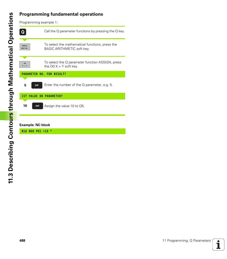 Programming fundamental operations | HEIDENHAIN iTNC 530 (340 49x-02) ISO programming User Manual | Page 488 / 623