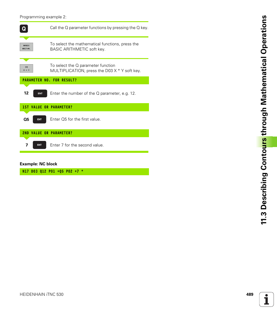 HEIDENHAIN iTNC 530 (340 49x-02) ISO programming User Manual | Page 489 / 623