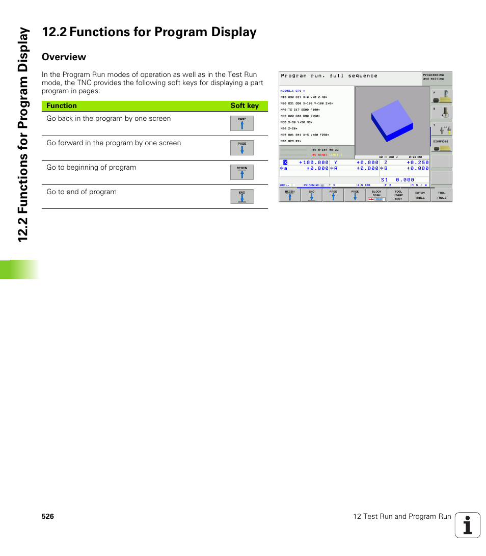 2 functions for program display, Overview | HEIDENHAIN iTNC 530 (340 49x-02) ISO programming User Manual | Page 526 / 623