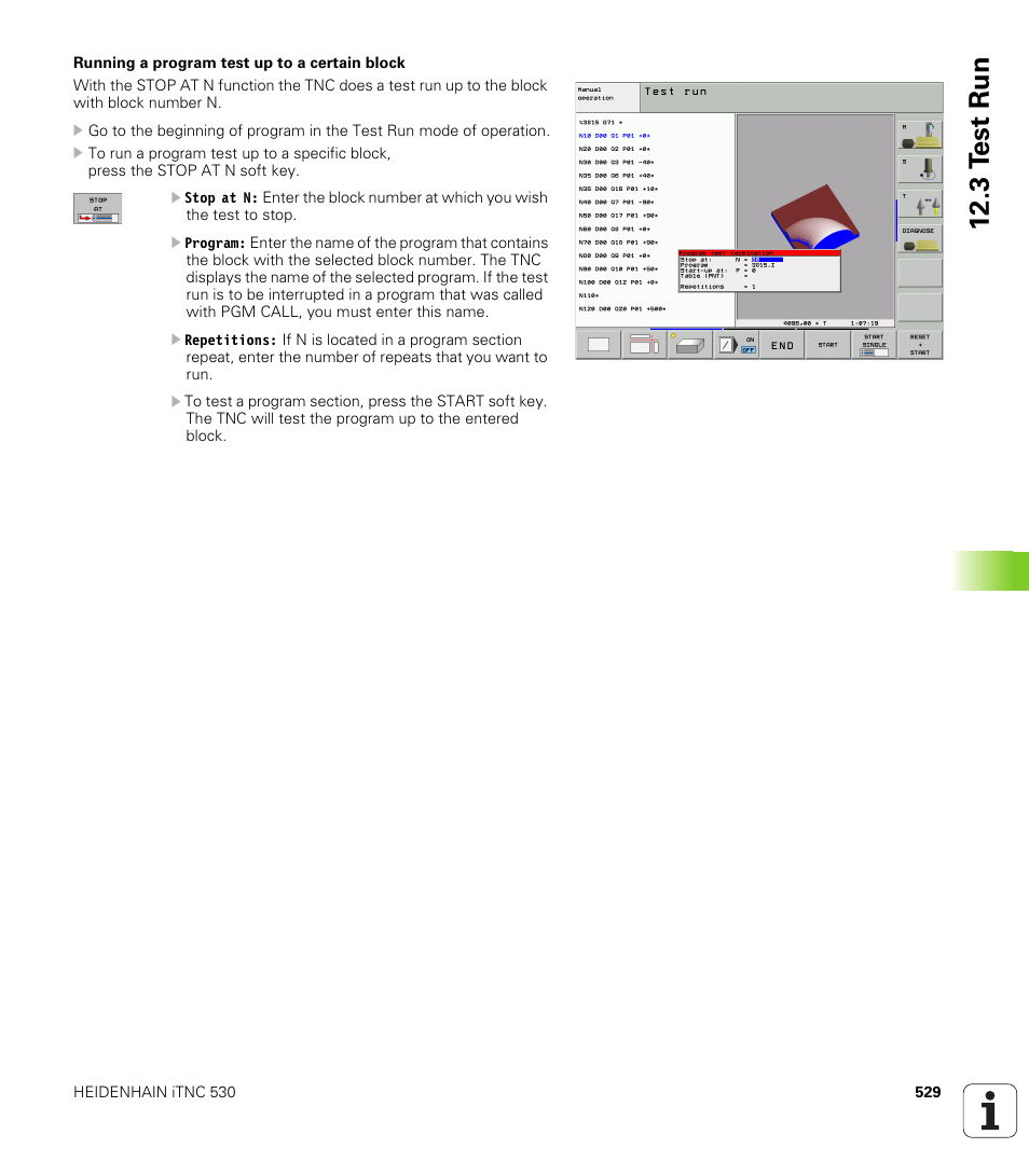 3 t e st run | HEIDENHAIN iTNC 530 (340 49x-02) ISO programming User Manual | Page 529 / 623